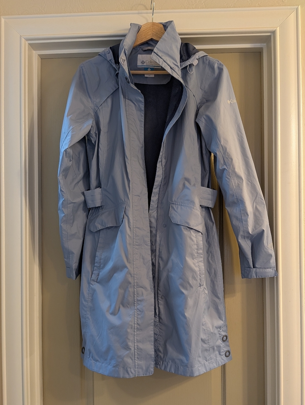 Columbia Omni-Tech Evaporation Trench Rain Jacket - Light Blue - Size XS